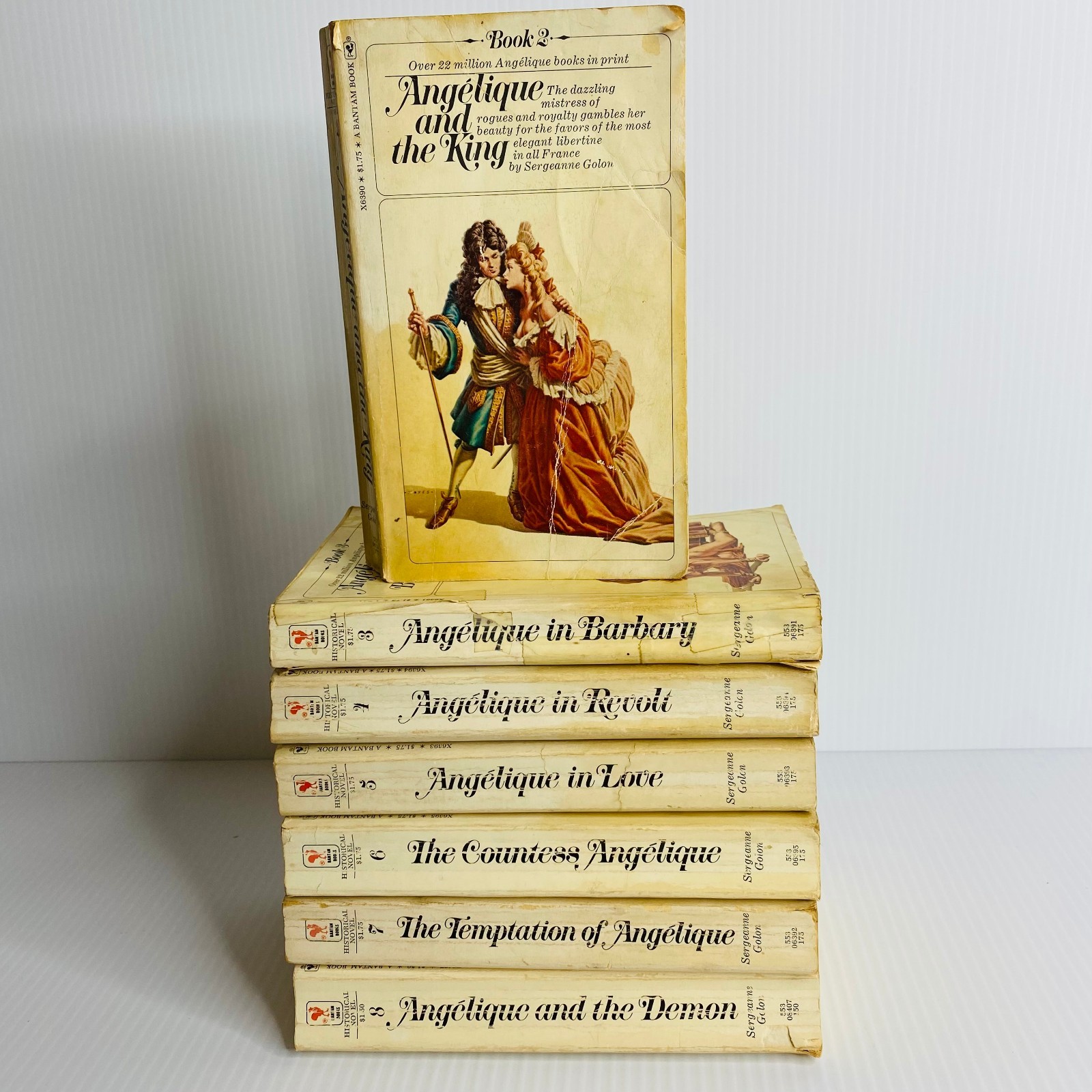 Sergeanne Golon – Angelique Books #2-8 (Lot of 7) Vintage Bantam Romance PB