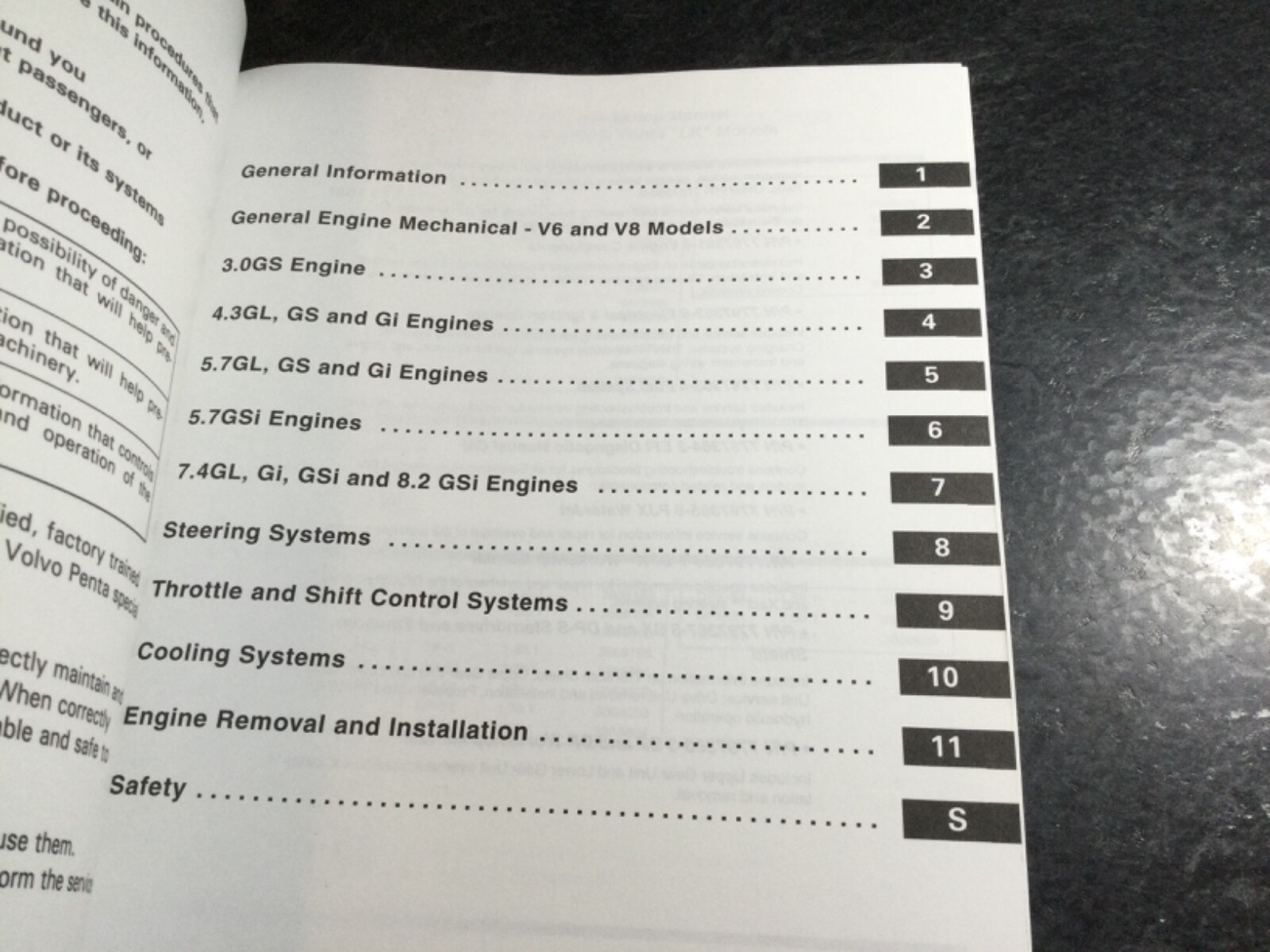 1997 Volvo Penta LK 3.0L, 4.3L, 5.7L, 5.8L, 7.4L, 8.2L Shop Manual Set 4,6,8 cyl