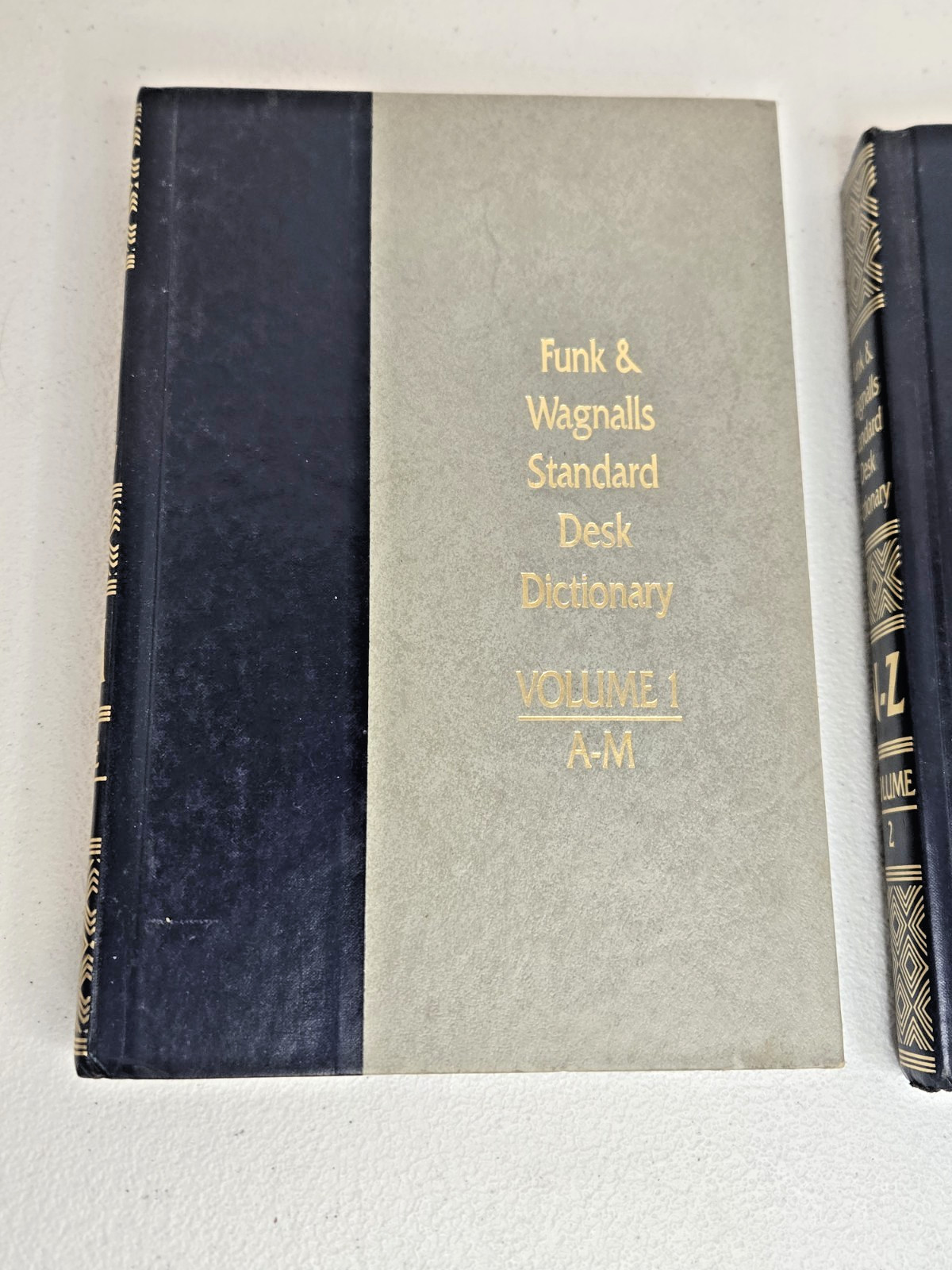 Funk Wagnalls Standard Desk Dictionary 2 Vol Set A-M N-Z 1980s Hardcover USA