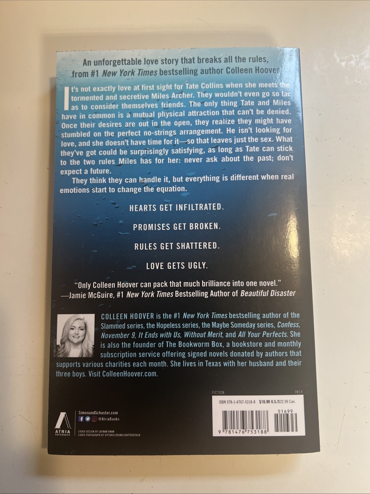 Ugly Love : A Novel by Colleen Hoover (2014, Trade Paperback)