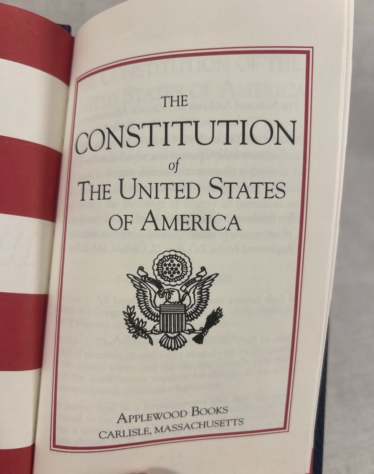 Bill of Rights- Constitution and The Way to Wealth Applewood Books