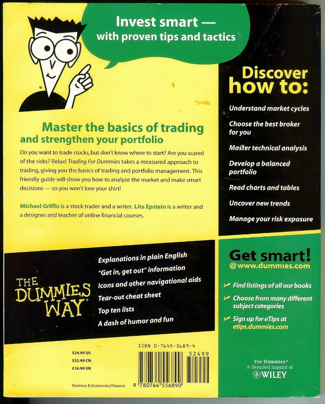 Trading For Dummies by Michael Griffis, Lita Epstein – PAPERBACK, FREE SHIPPING