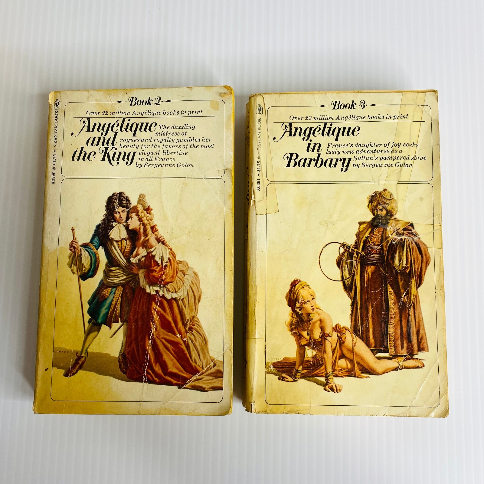 Sergeanne Golon – Angelique Books #2-8 (Lot of 7) Vintage Bantam Romance PB