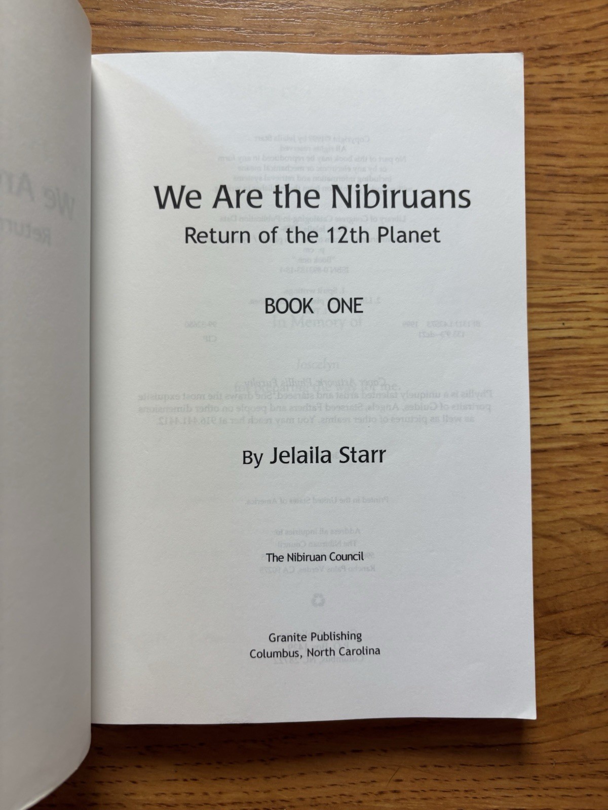 WE ARE THE NIBIRUANS: RETURN OF THE 12TH PLANET By Jelaila Starr VG