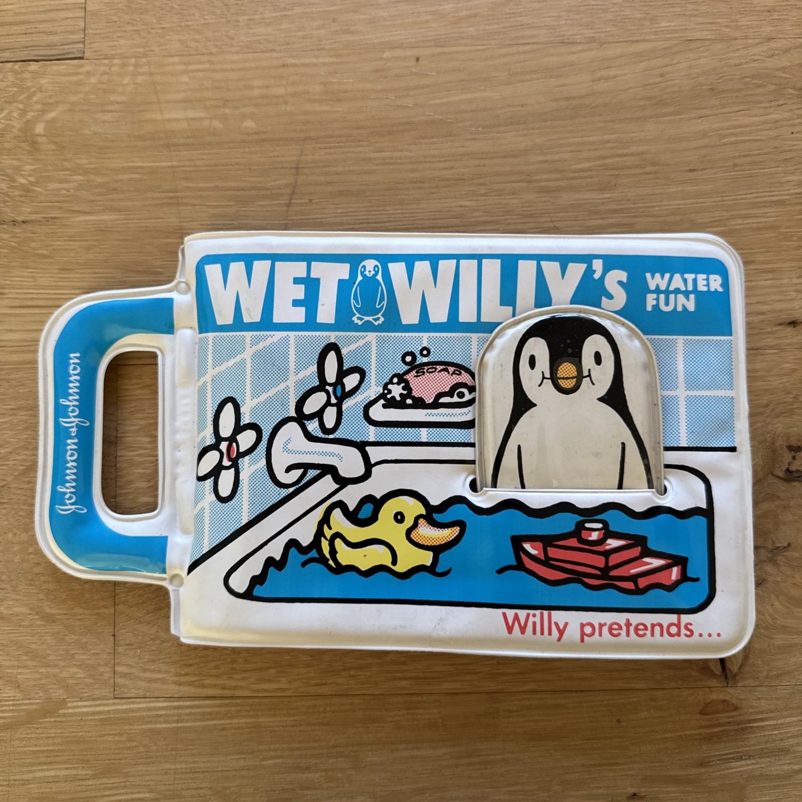 Vintage Johnson & Johnson Wet Willy’s Water Fun Vinyl Bath Book