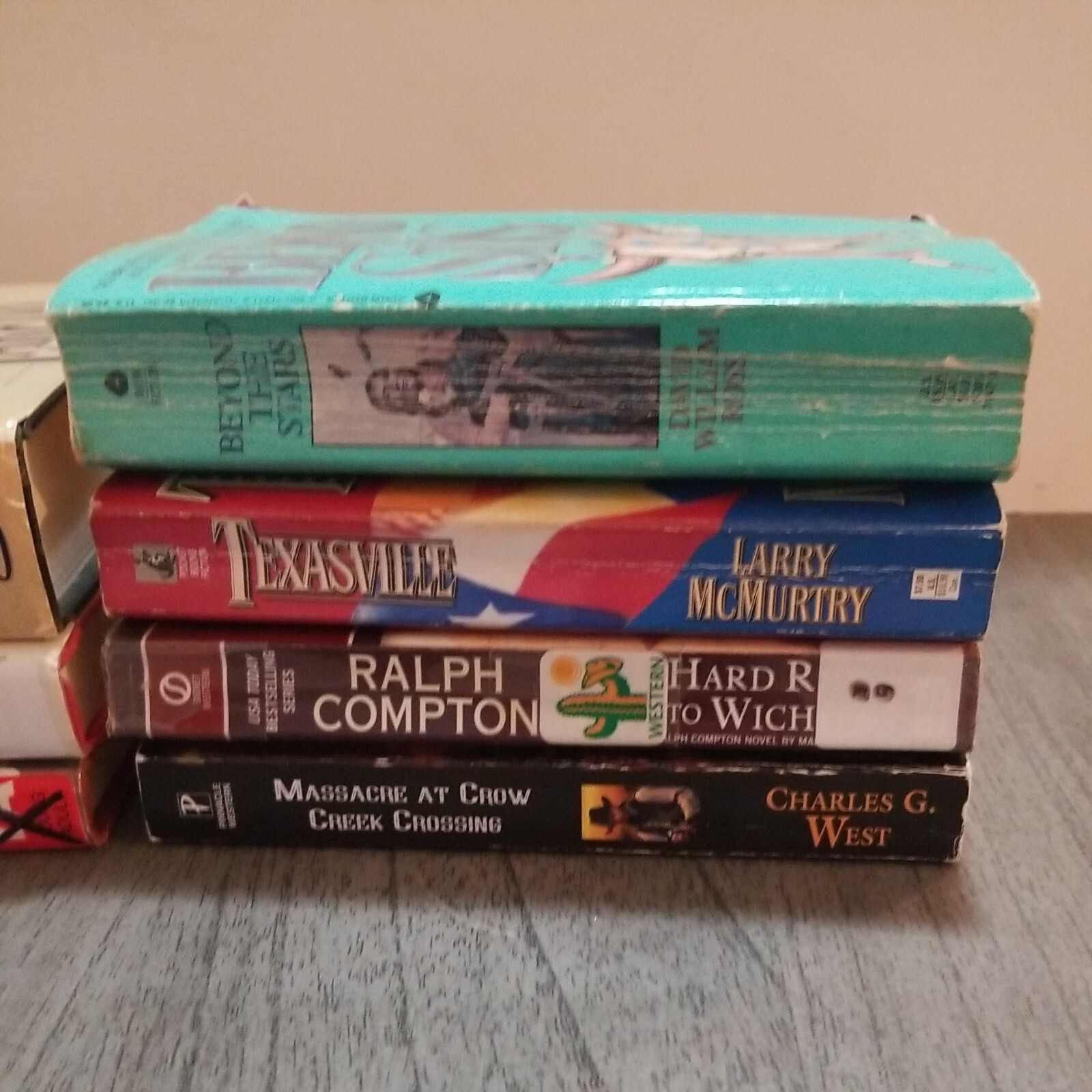 Lot of 7 Random Western, War Novels All Vintage Random Mix Cowboys, War, Action