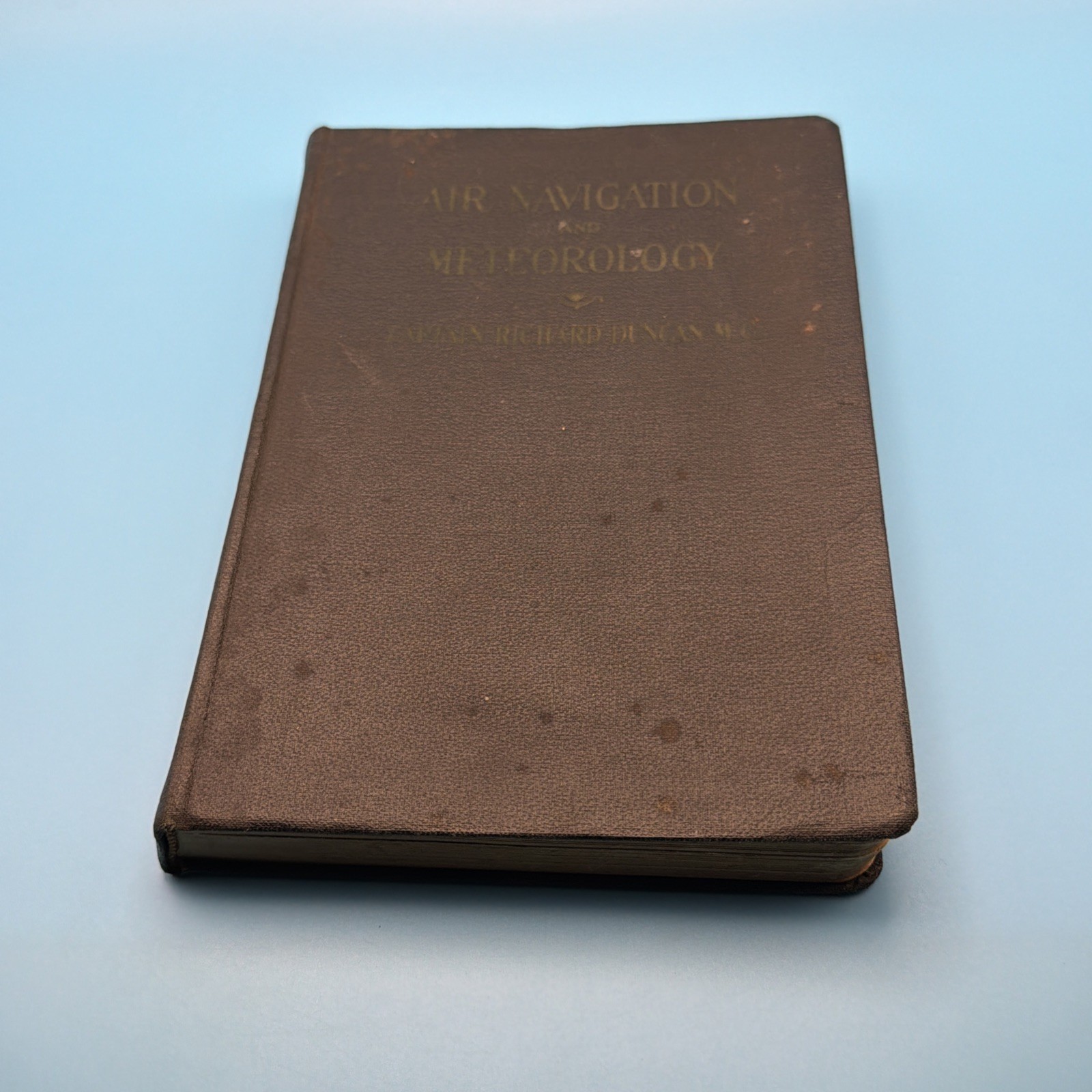 Air Navigation and Meteorology by Captain Richard Duncan – 3rd Ed. 1929 w/ Map