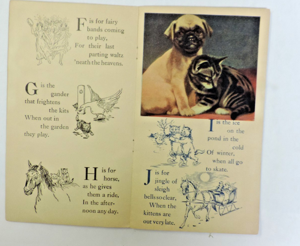 1913 ABC in Kitten Land by Myrtella Sutherland Children Picture Book