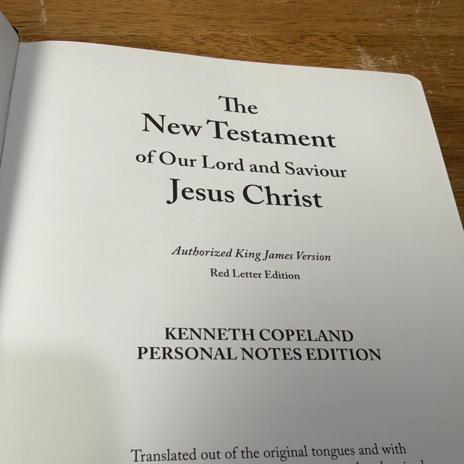 The New Testament KJV BIBLE Kenneth Copeland Personal Notes Edition Faux Leather