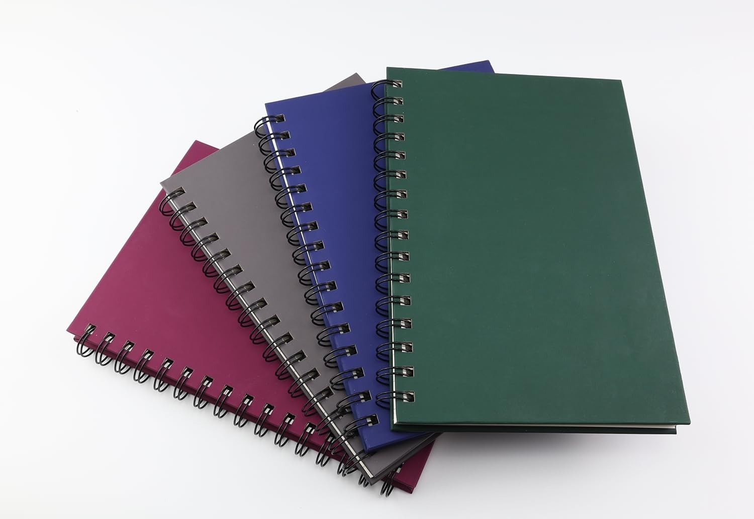 4 Pack A5 Spiral Notebooks – 160 Pages, Hardcover, College Ruled, 5.7″ x 8.5″, A