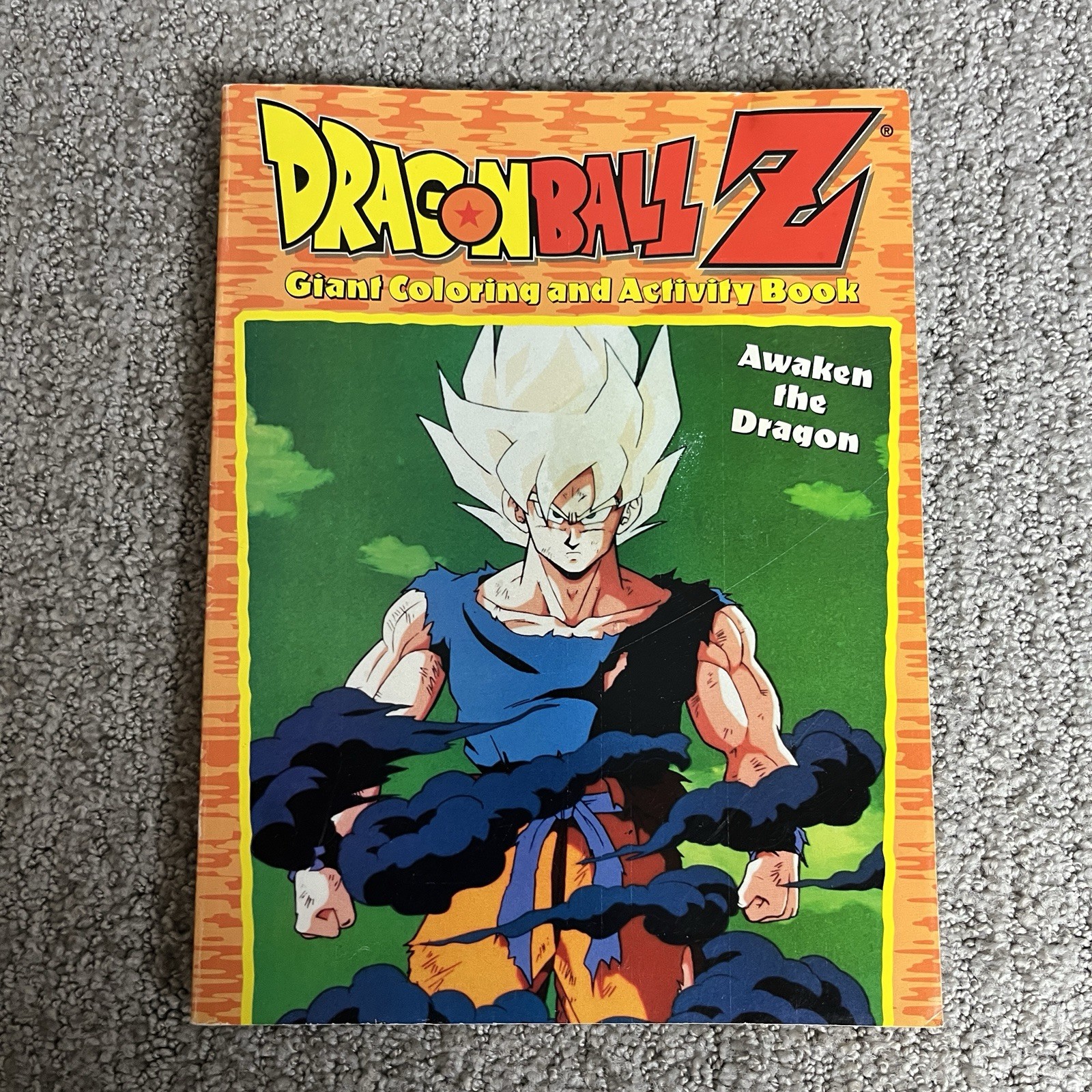 Vintage Dragon Ball Z Giant Coloring & Activity Books Lot of 2 (1 Page Used)