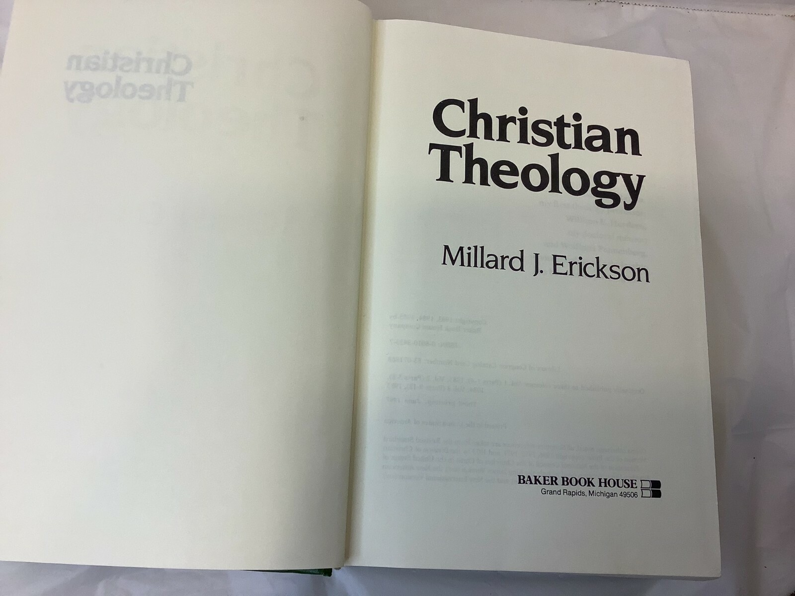 Christian Theology Hardcover Erickson 1987 Baker Book House