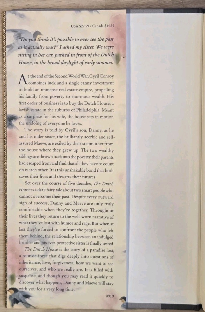 The Dutch House by Ann Patchett Hardcover Novel 2019 First Edition Fiction Book