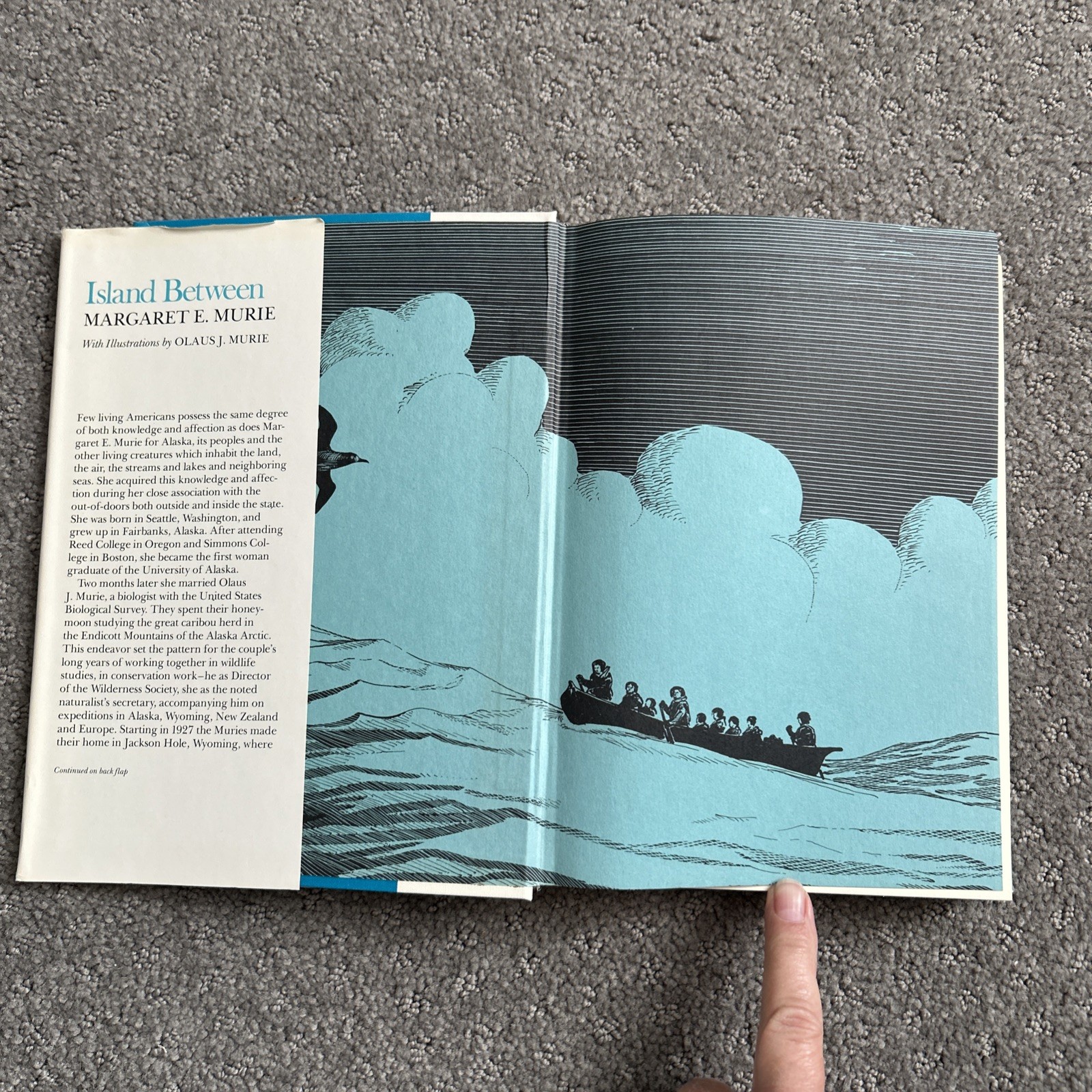 Island Between by Margaret E. Murie 1977, HCDJ