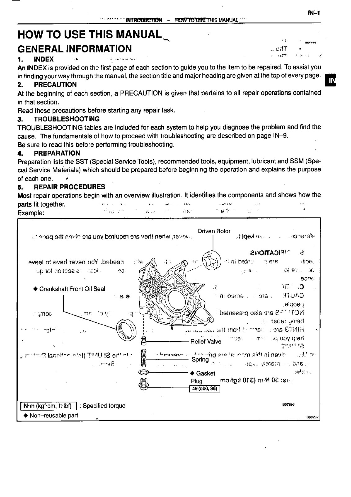 TOYOTA 1KZ-TE Engine Repair Manual 1999 – STEEL WIRE BOUND – PROTECTIVE COVERS