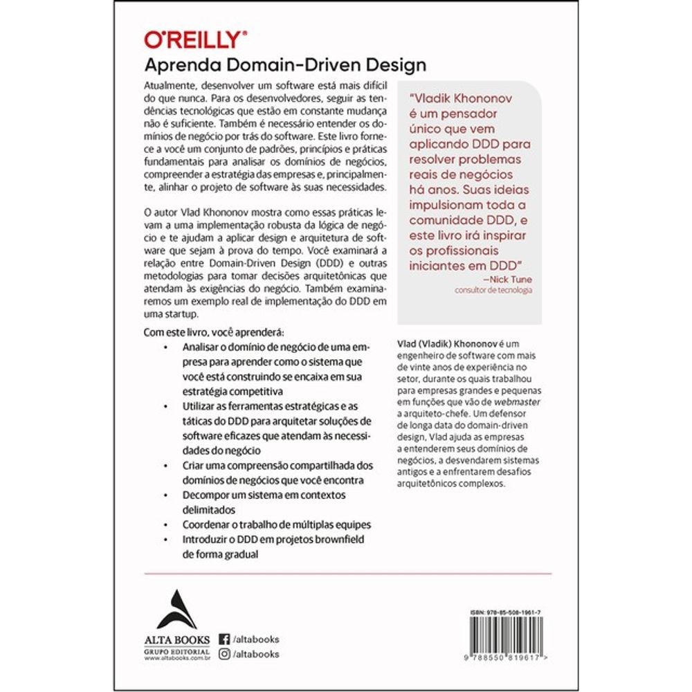 Livro: Aprenda Domain-Driven Design – Vlad Khononov (Em Portugues do Brasil)