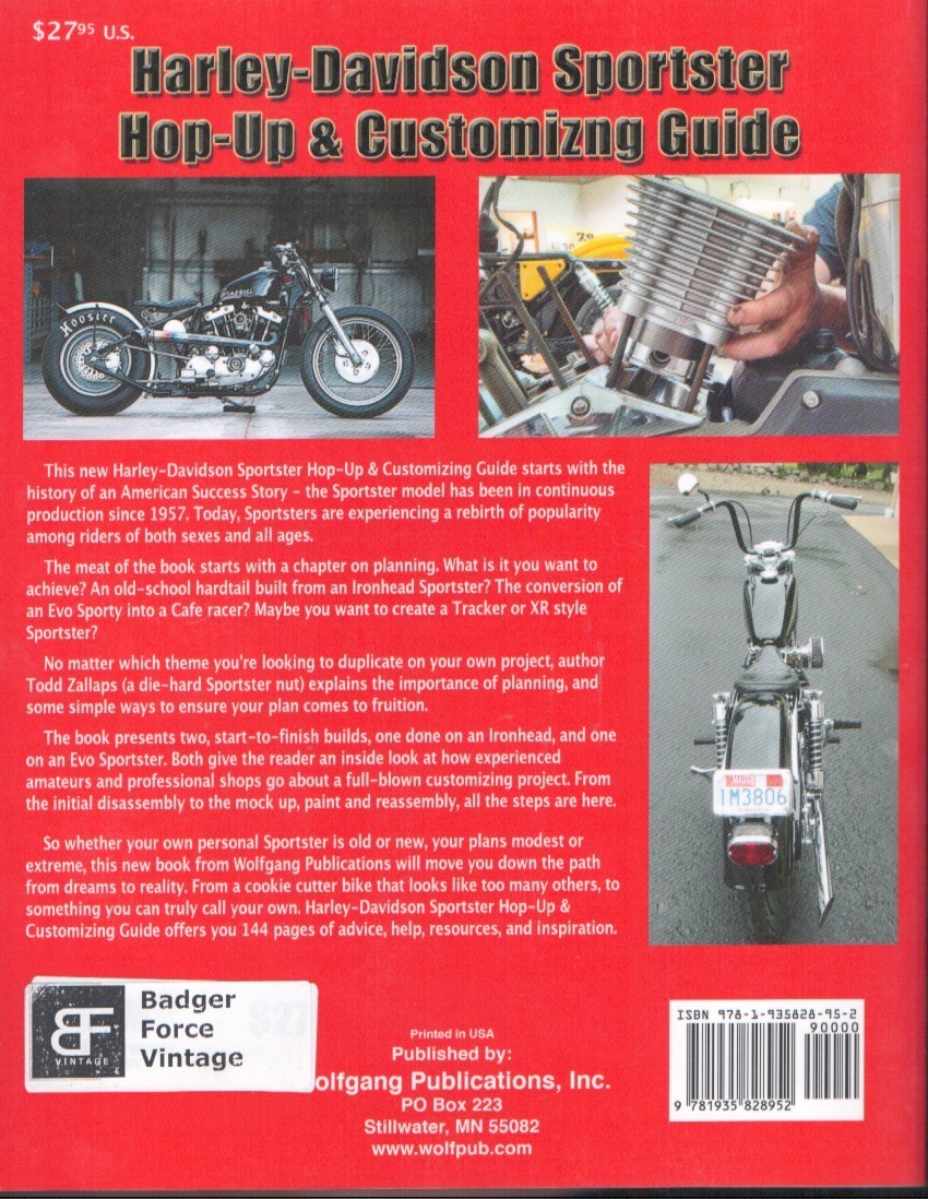 Harley-Davidson Sportster Hop-Up and Customizing Guide by Todd Zallaps New MN232