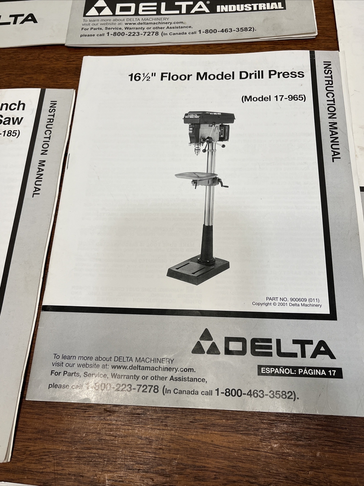 Delta ORIGINAL Instruction Manuals! Belt Sander band saw drill press planer MORE