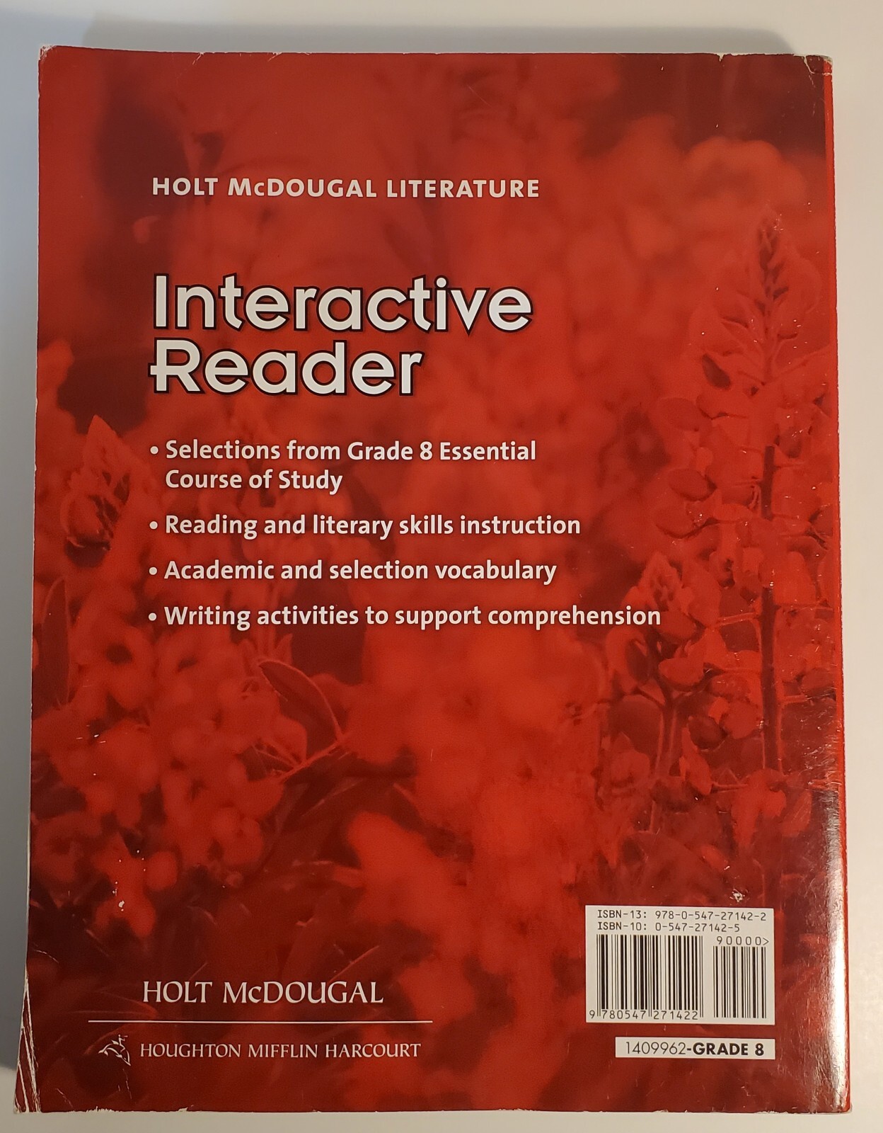 HOLT MCDOUGAL LITERATURE, TEXAS: INTERACTIVE READER, GRADE 8