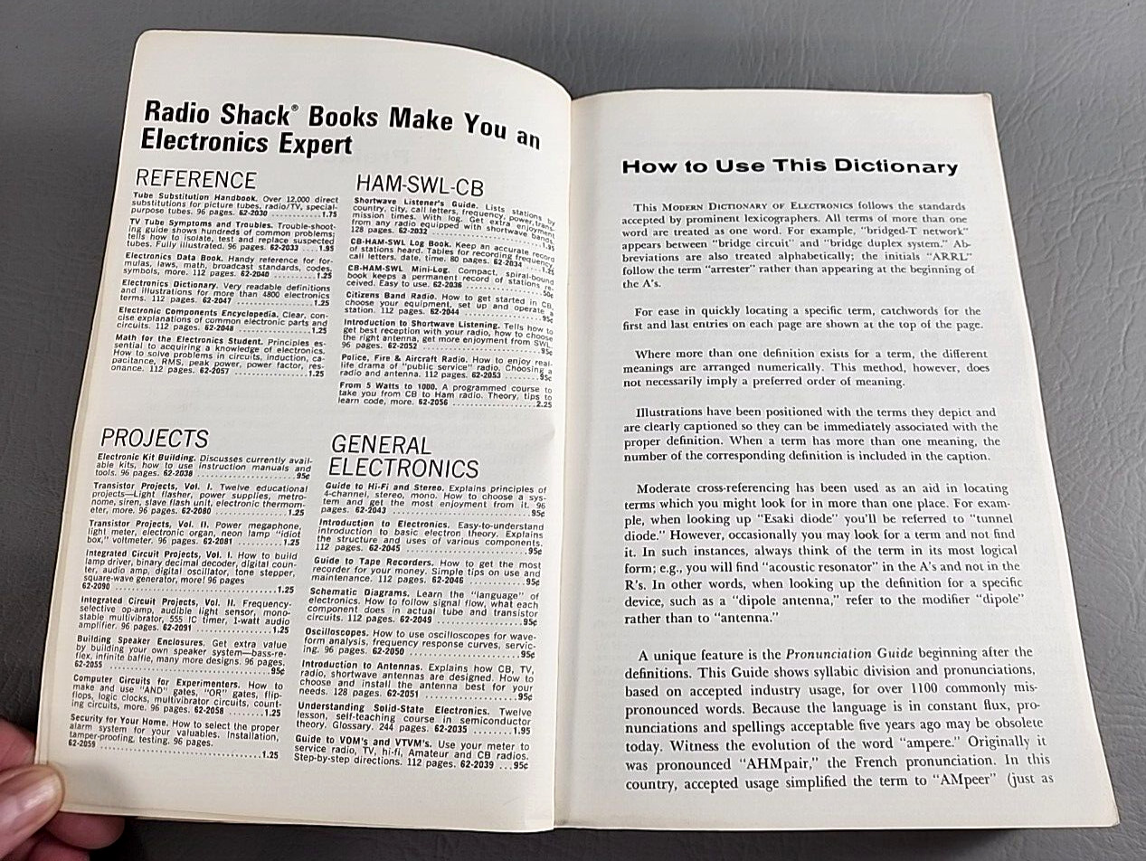 Radio Shack 1974-75 Dictionary of Electronics by Rudolf F Graf 688 Pages Vintage