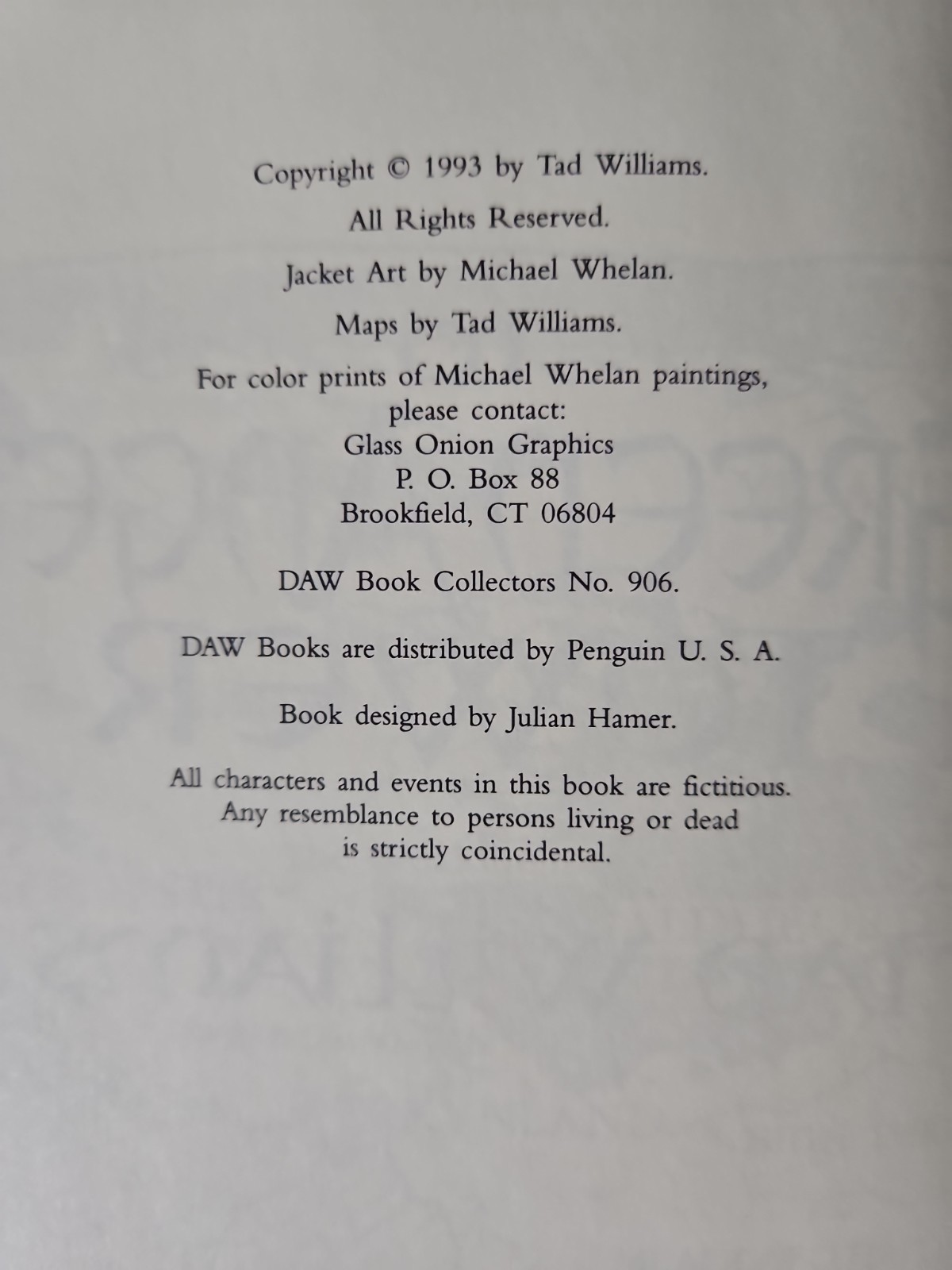 To Green Angel Tower, by Tad Williams First Edition First Printing DAW
