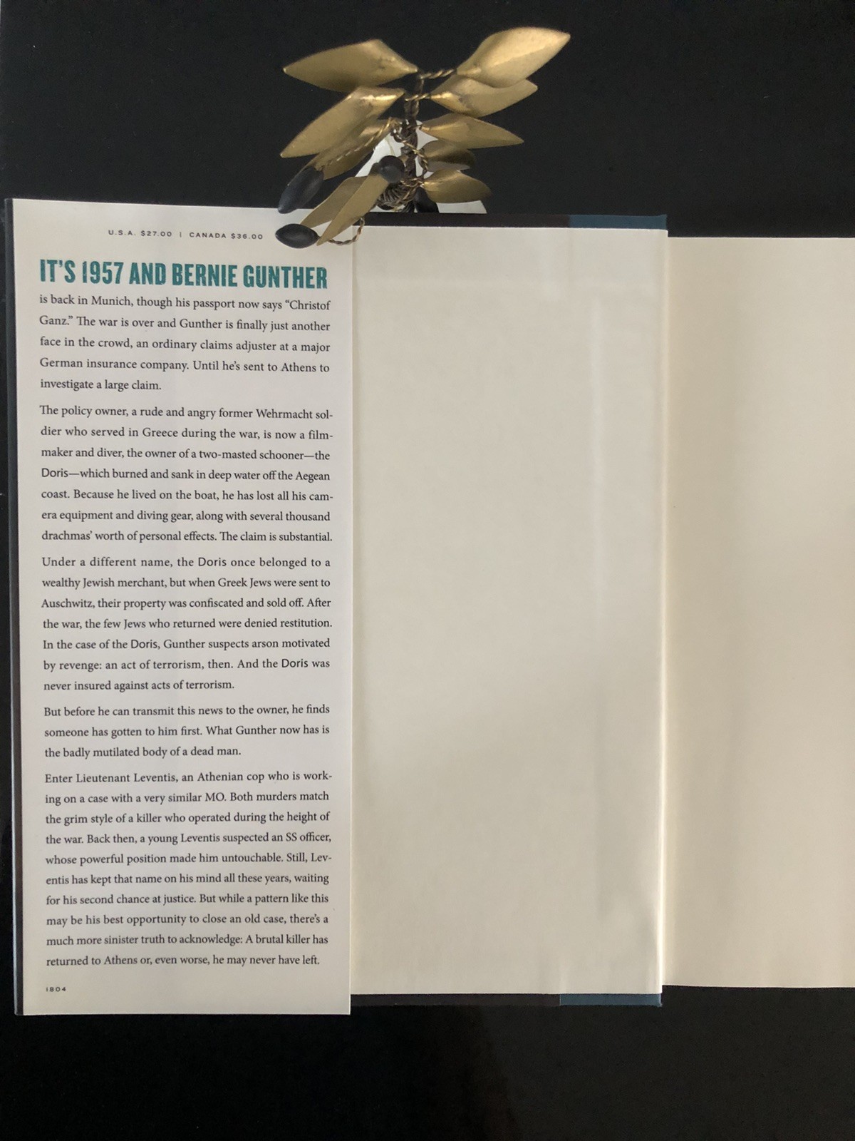 Philip Kerr Greeks Bearing Gifts Putnam 2018 First Ed/F.Pr. H/C D/J L/N Spy-Myst