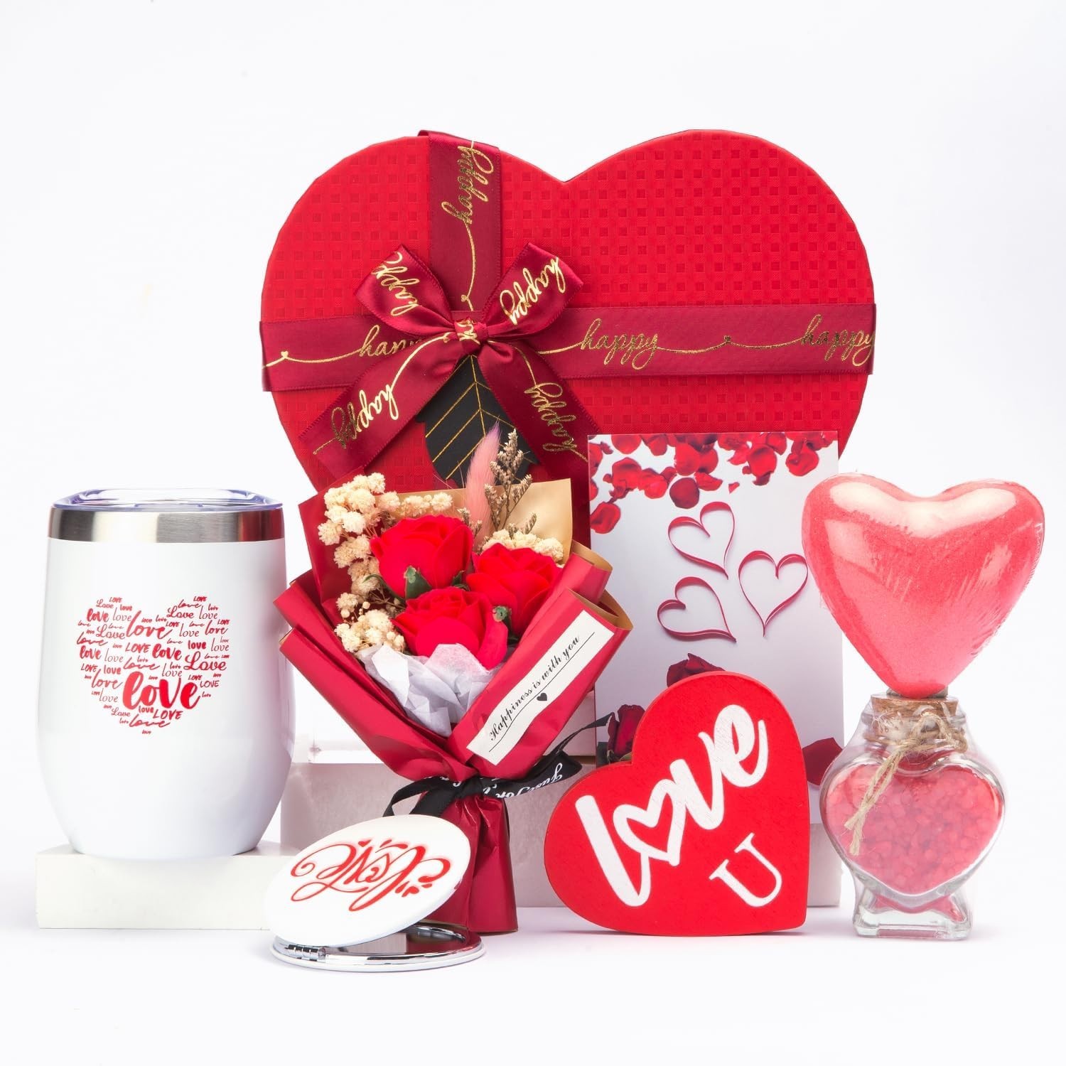 Unique 12 oz Stainless Steel Tumbler & Love Basket Gift for Special Occasions