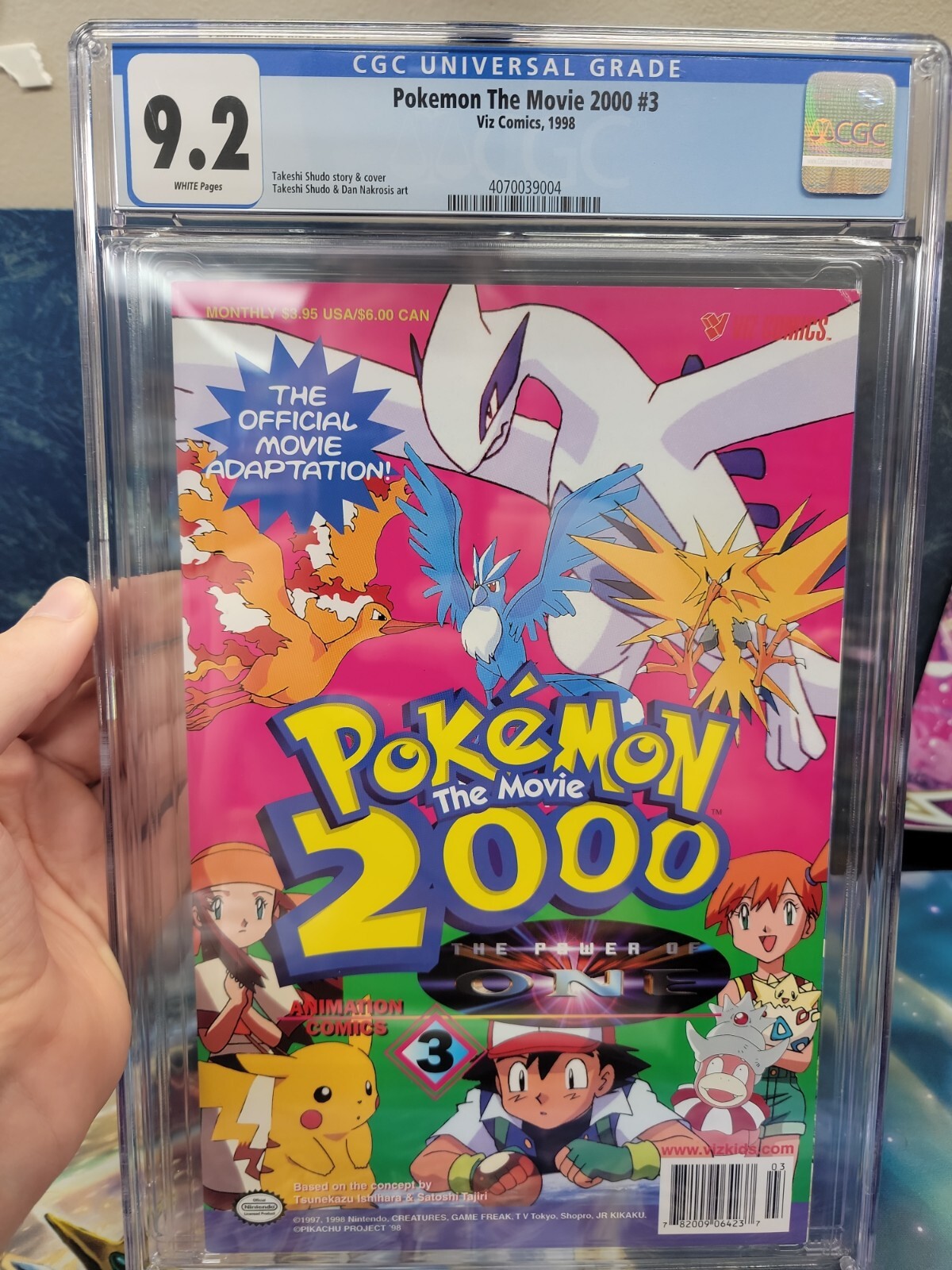 Pokemon the Movie 2000 animation comic 3 The Power Of One 1998 Nintendo CGC 9.2