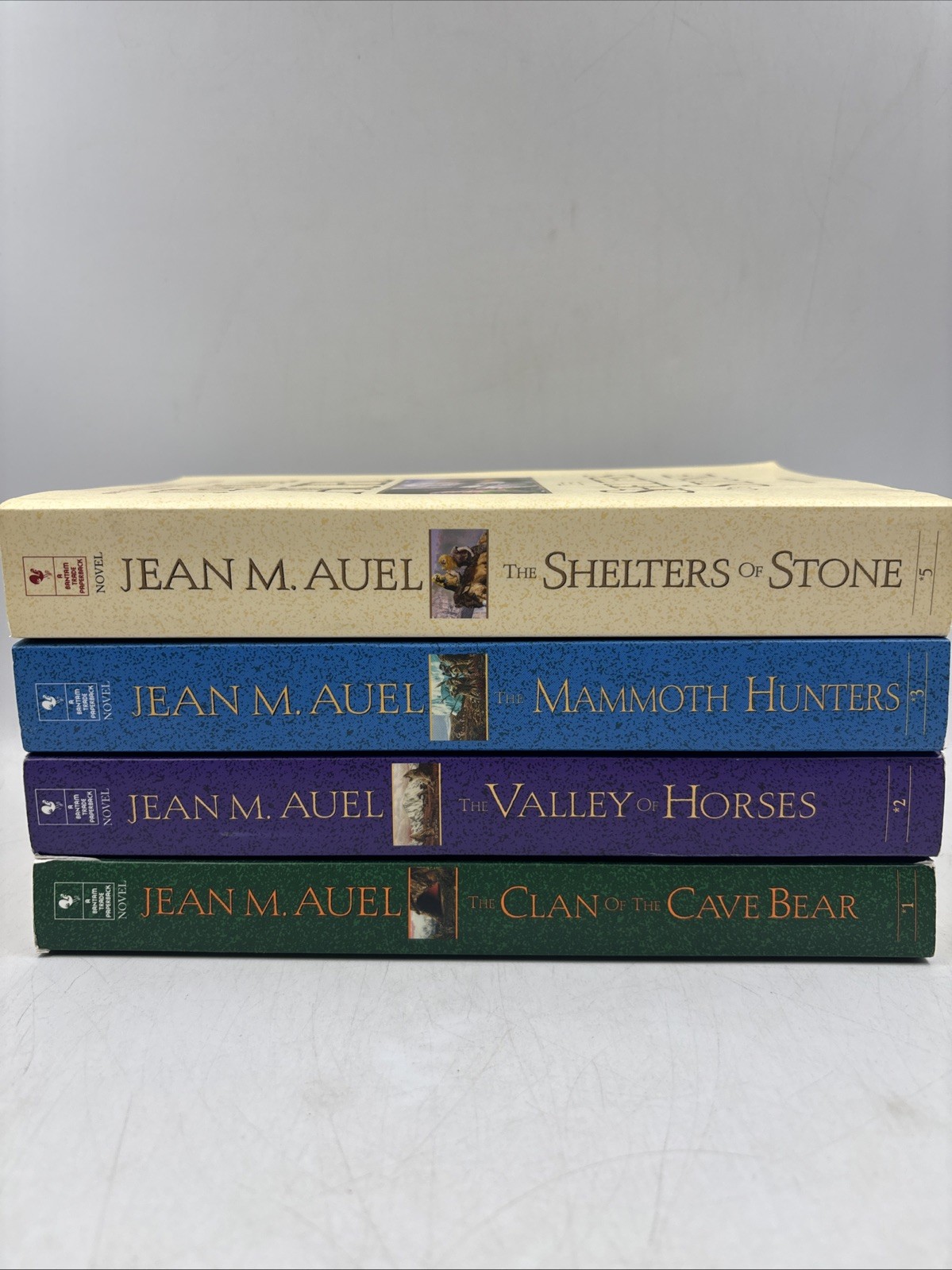 Lot of 4 Jean M. Auel Earth’s Children Series Trade Paperback Book Set 1-3, 5