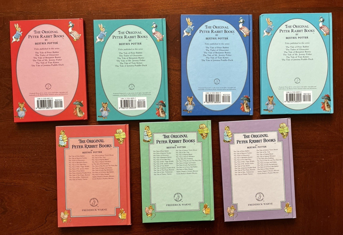 Lot of 7 Peter Rabbit Books by Beatrix Potter Hardcover – Frederick Warne