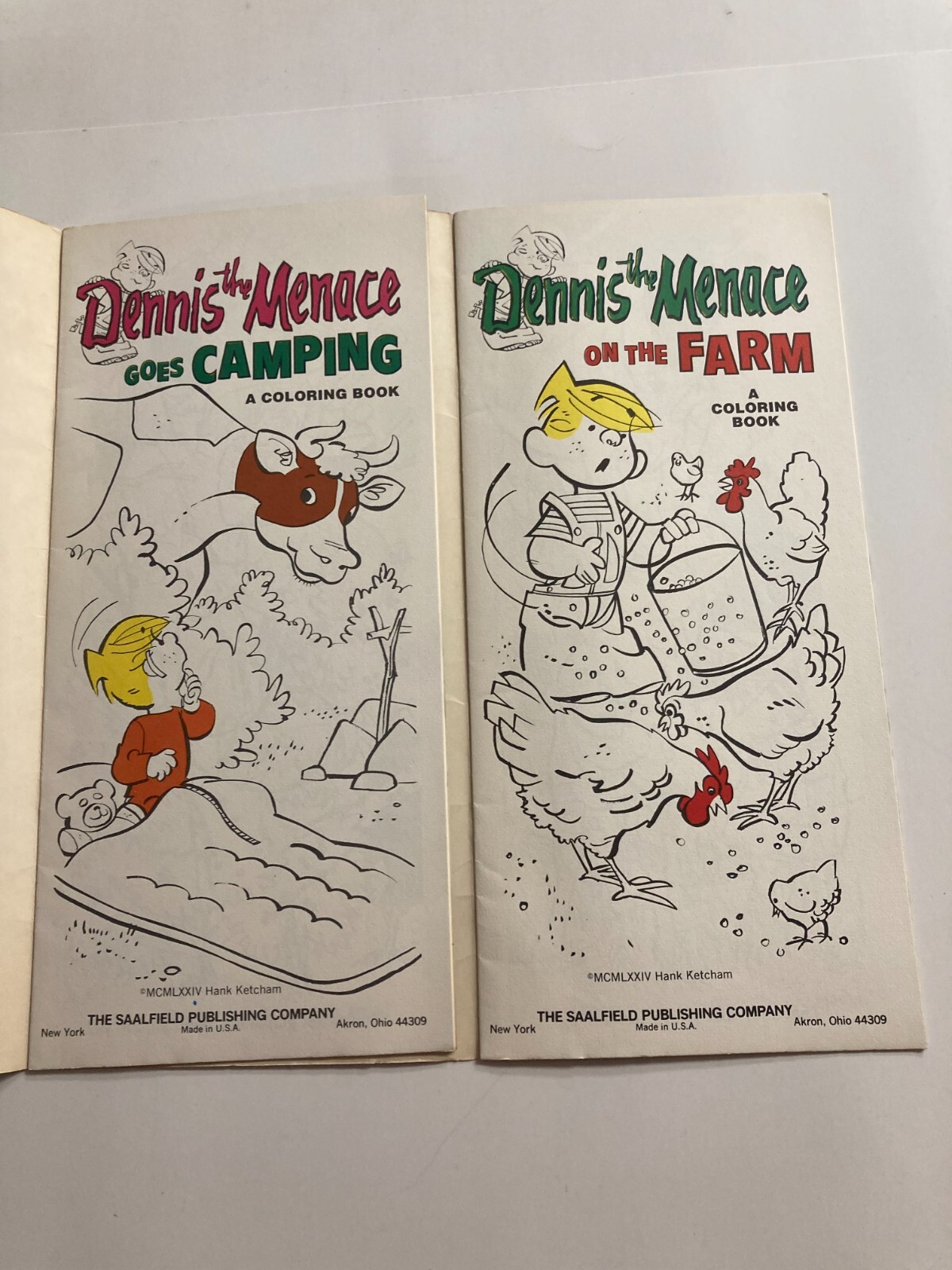 Vintage – Seven (7) Clean Giant Coloring Books – Wizard of OZ, Pinocchio,