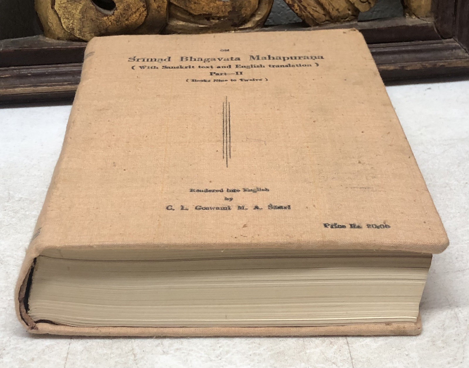 SRIMAD BHAGAVATA MAHAPURANA (PART I & 2) SANSKRIT & ENGLISH 2nd ED 1982 HB