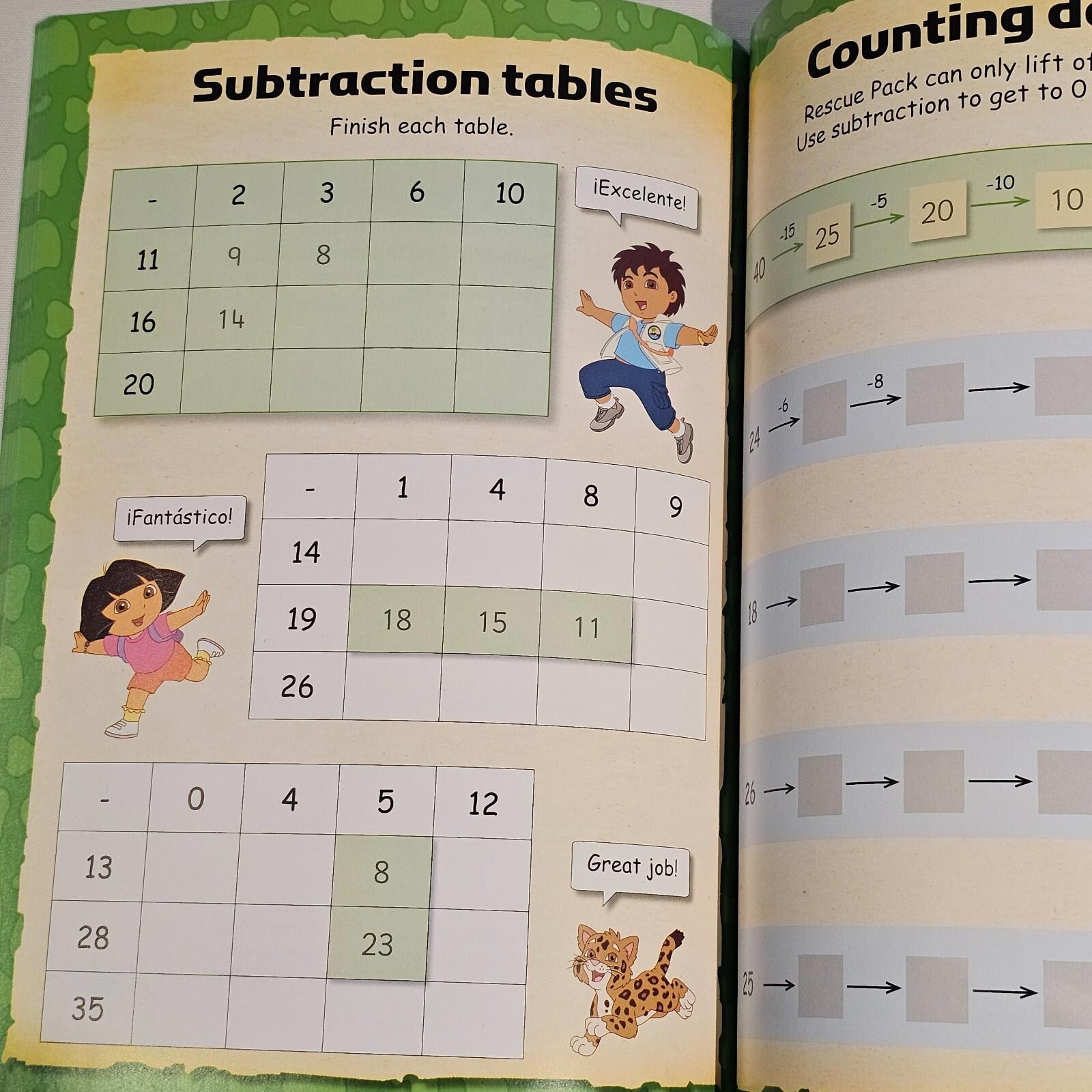 NEW Go Diego Go First Grade 1st Workbook Math Made Easy Homeschool Tutor Teacher