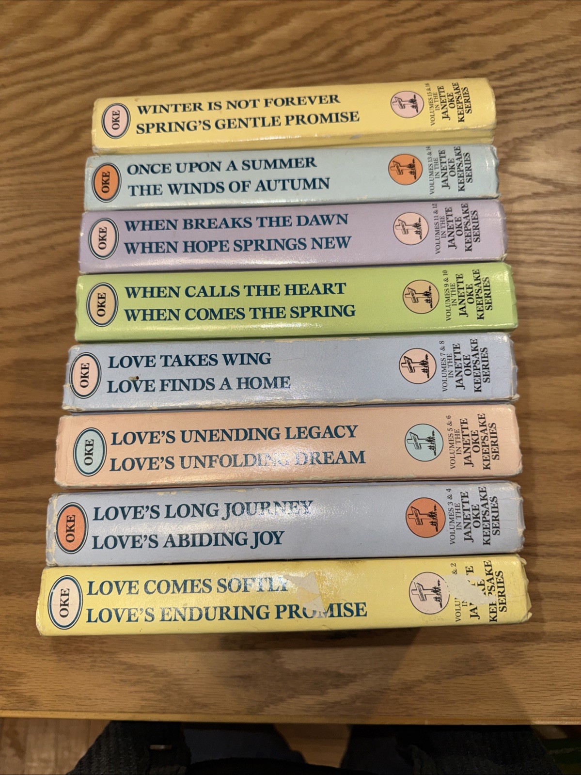 Janette Oke complete set KEEPSAKE SERIES 1-16 2-in-1 with all 8 Hardcover Books