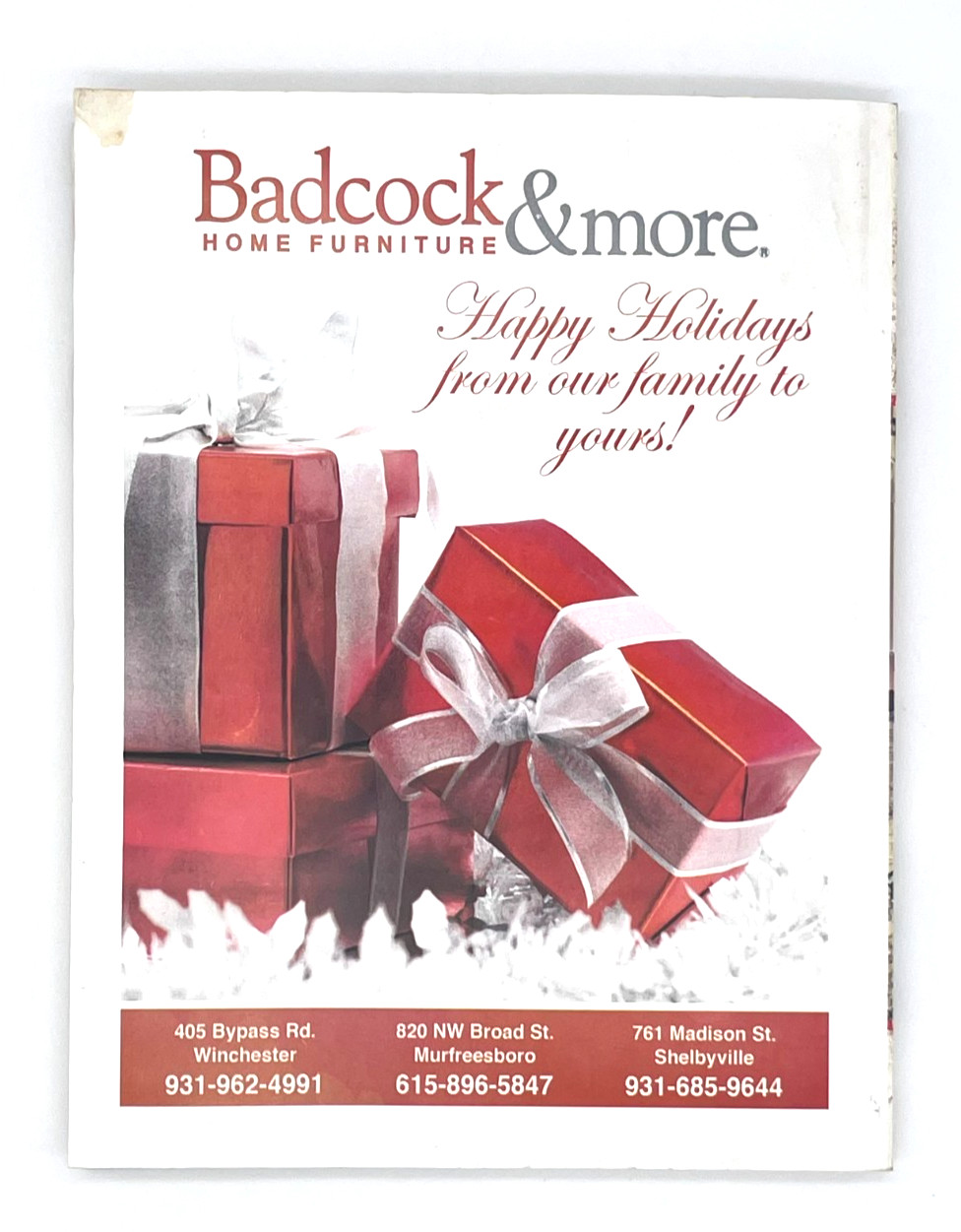 Holiday Cookbook Middle Tennessee Regional Community Recipes 210 pages 2015