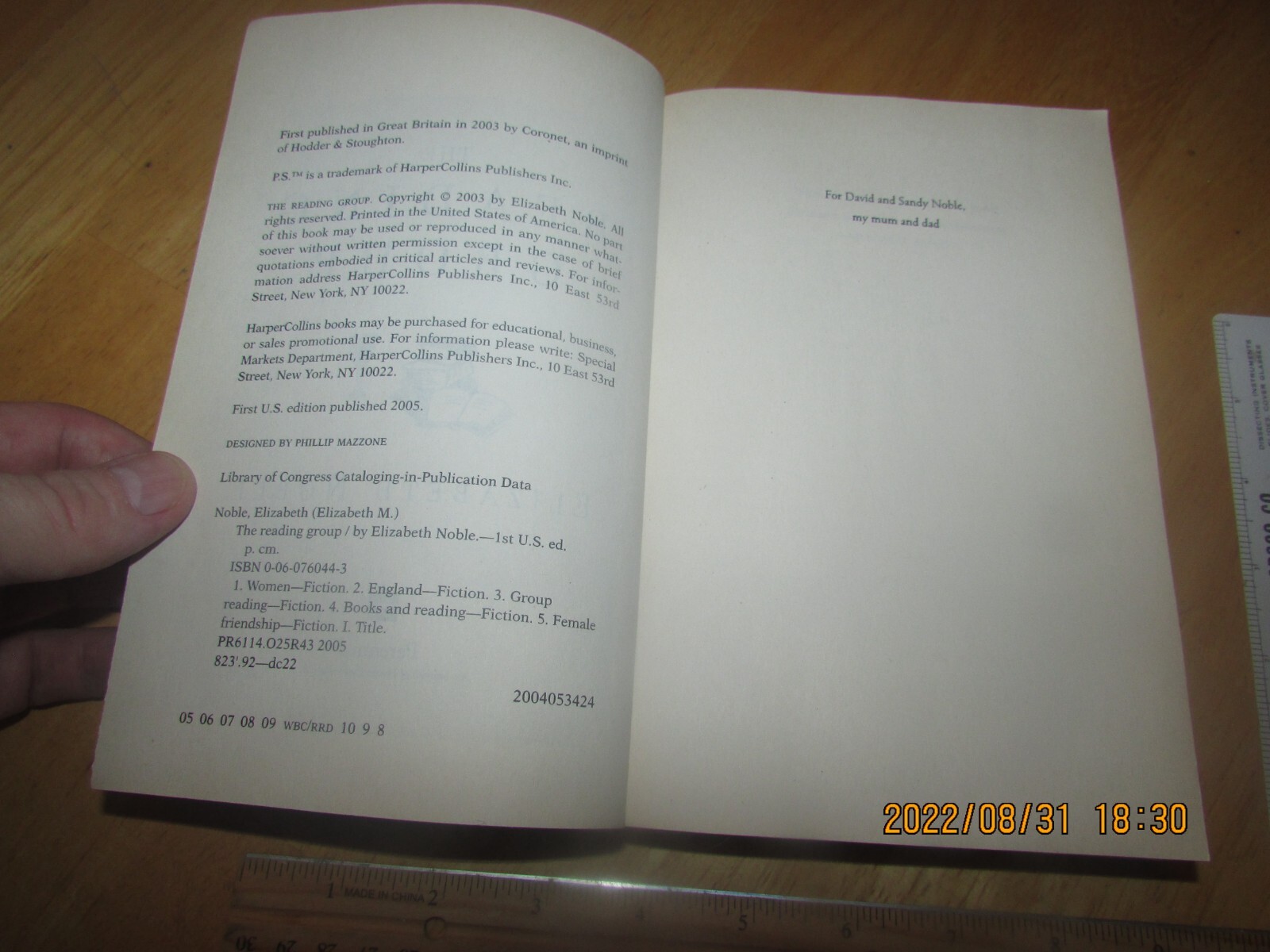 P. S. Ser.: The Reading Group : A Novel by Elizabeth Noble (2005, Trade Paperba