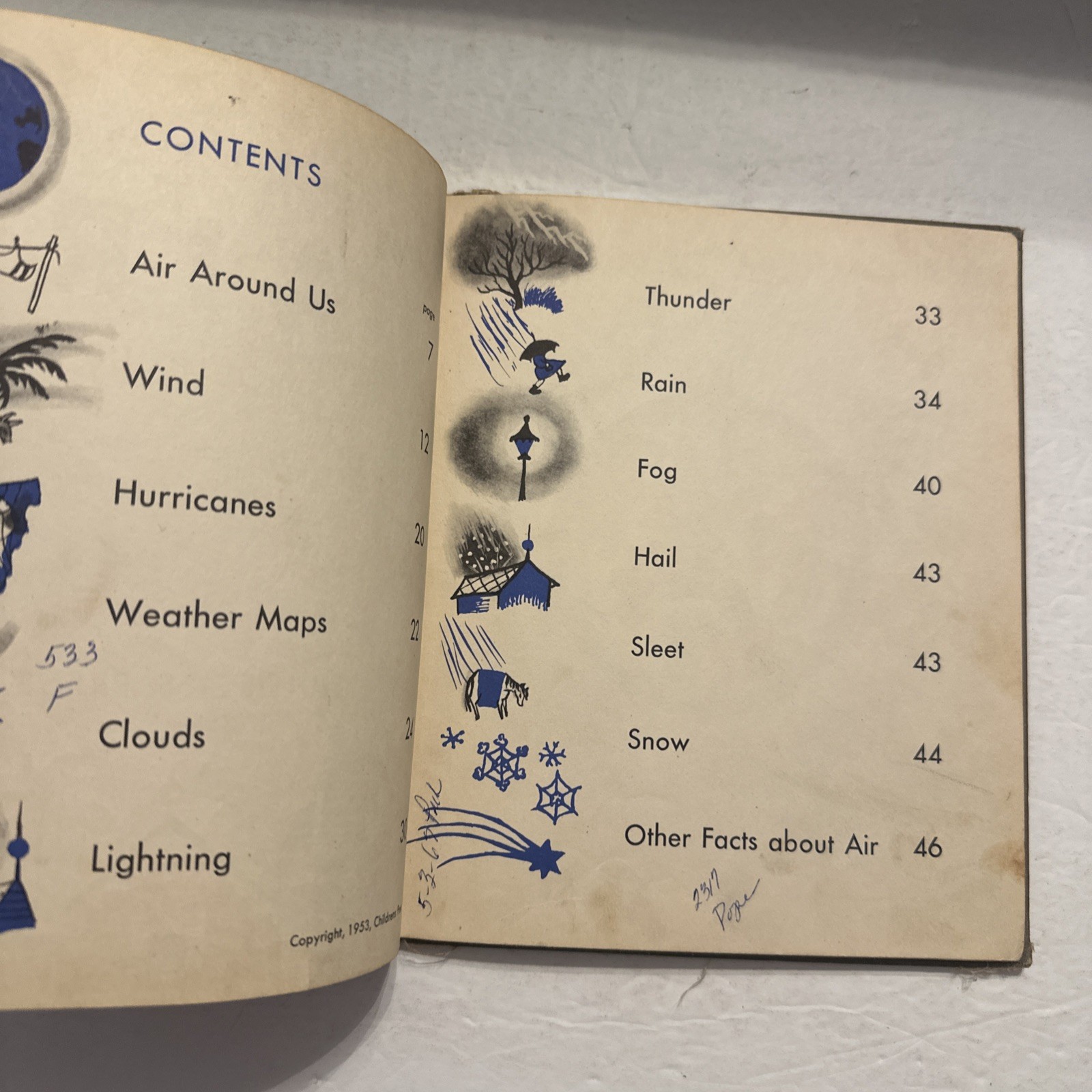 The True Book of Air Around US Margaret Friskey 1953 First Edition Hardcover