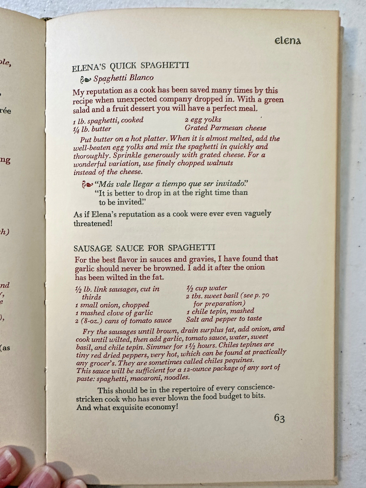 Elena’s Fiesta Recipes 1952 HC 1st cooking cook book Ward Ritchie Elena Zelayeta