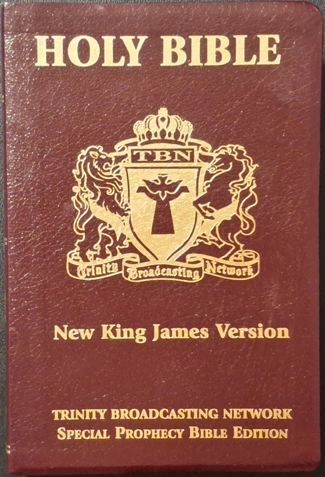 NKJV Holy Bible TBN Special Prophecy Edition 1985 Burgundy Bonded Leather