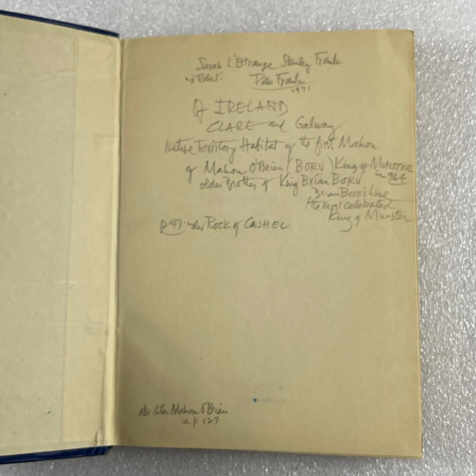 History of the O’BRIENS : from Brian Boroimhe A.D. 1000 to 1945 HCDJ illustrated