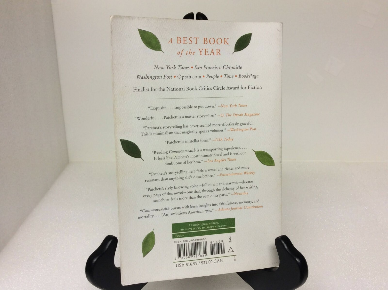 Commonwealth A Novel by Ann Patchett (2016, First Edition Paperback) Good