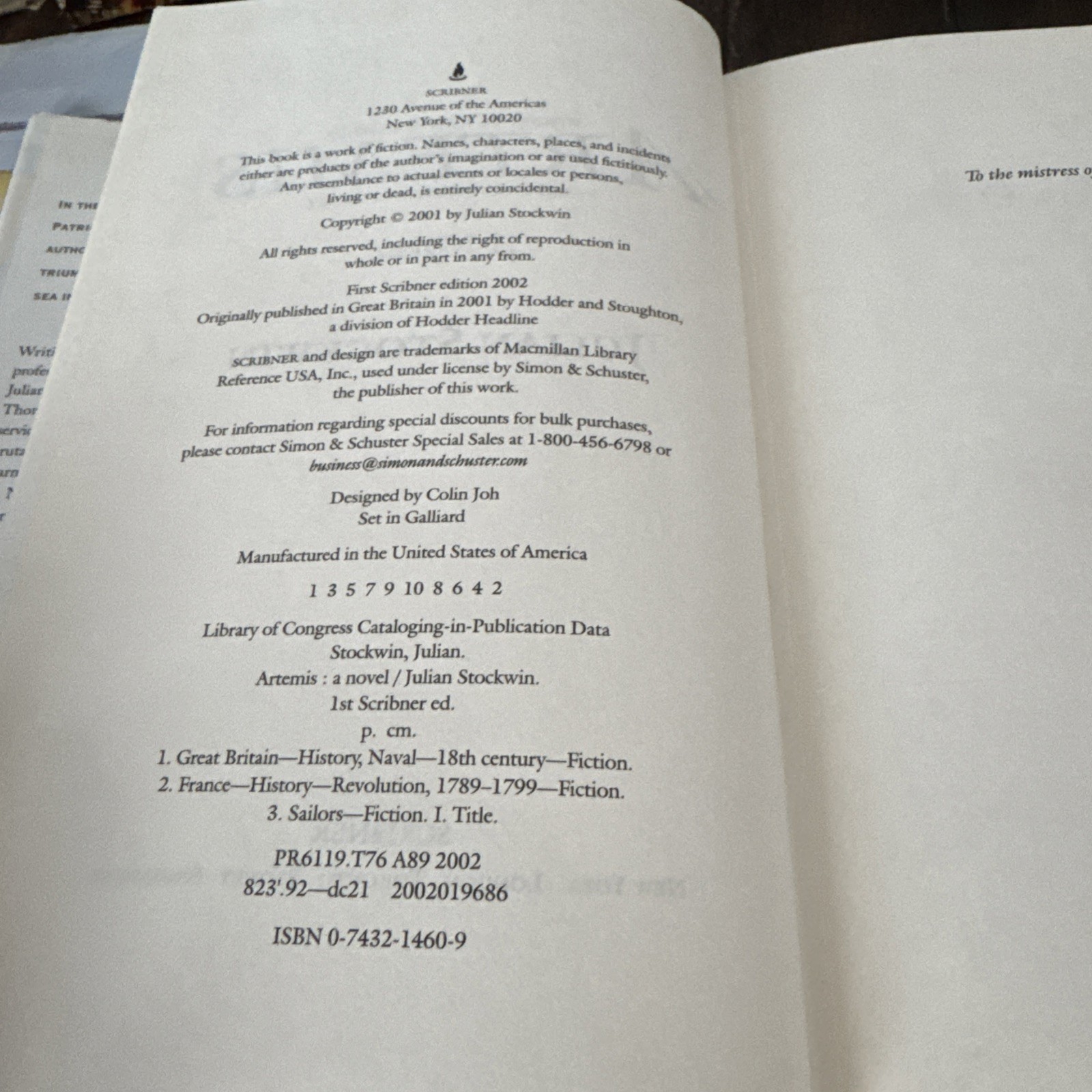 2 Vintage 2011 Kydd And Artemis A Novel Hardcover – Julian Stockwin