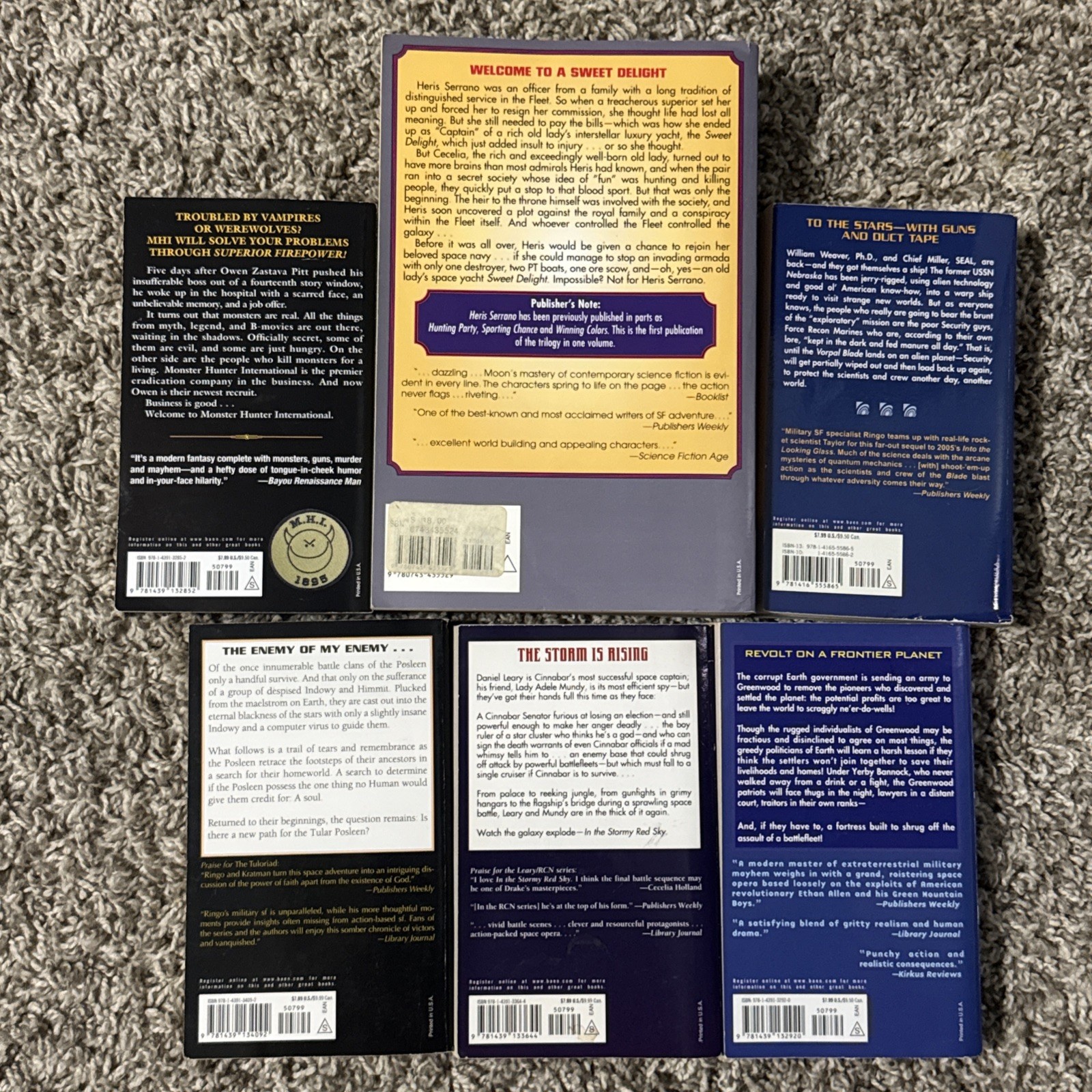 Baen Sci-Fi Lot 6 Books – Ringo Drake Moon Correia Military Space Opera Bundle