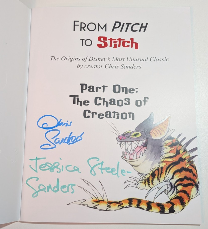 SDCC 2025 – Lilo & Stitch – From Pitch To Stitch Art Book – Chris Sanders Signed