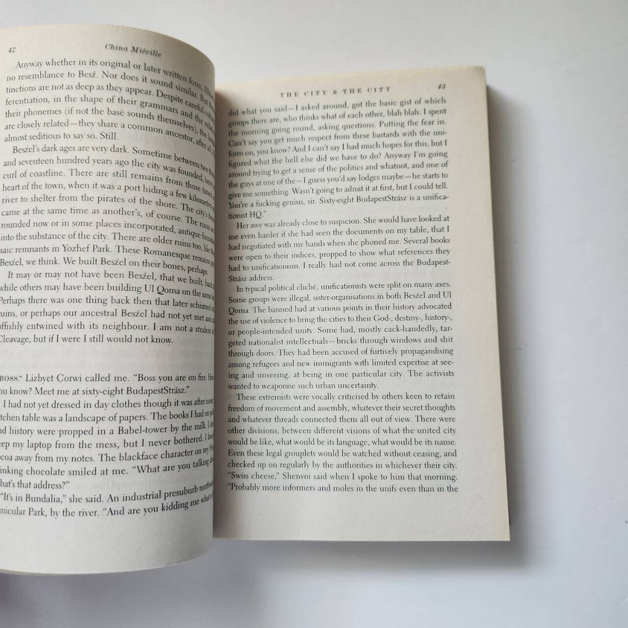 China Miéville „The City & The City“ Paperback Book