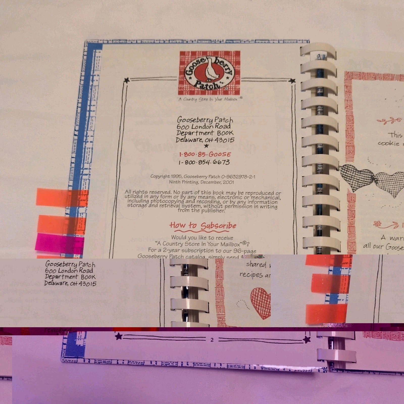 Lot Of 2 Gooseberry Patch Spiral Bound Cookbook Coming Home Christmas Holidays