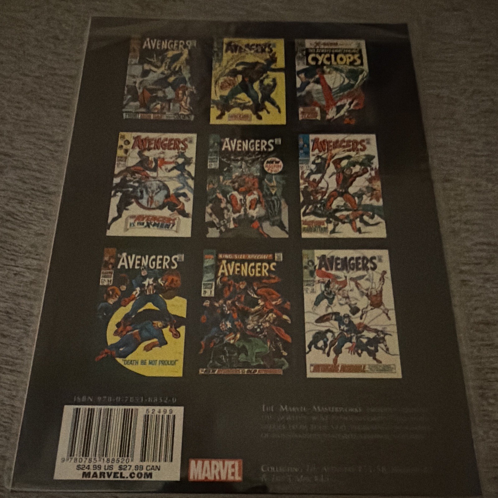 Marvel Masterworks Avengers Hardcover Graphic Novel by Roy Thomas & John Buscema