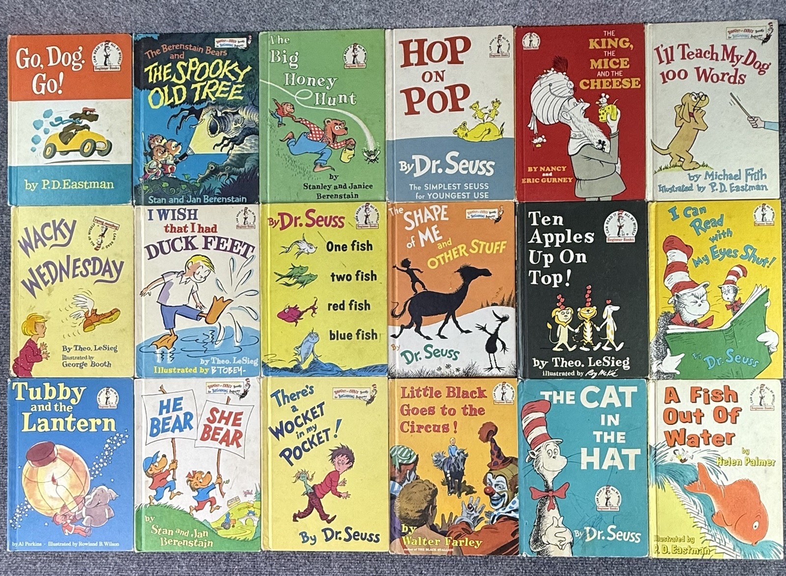 Lot of 36 Vintage Beginner Books – Dr Seuss LeSieg Berenstain