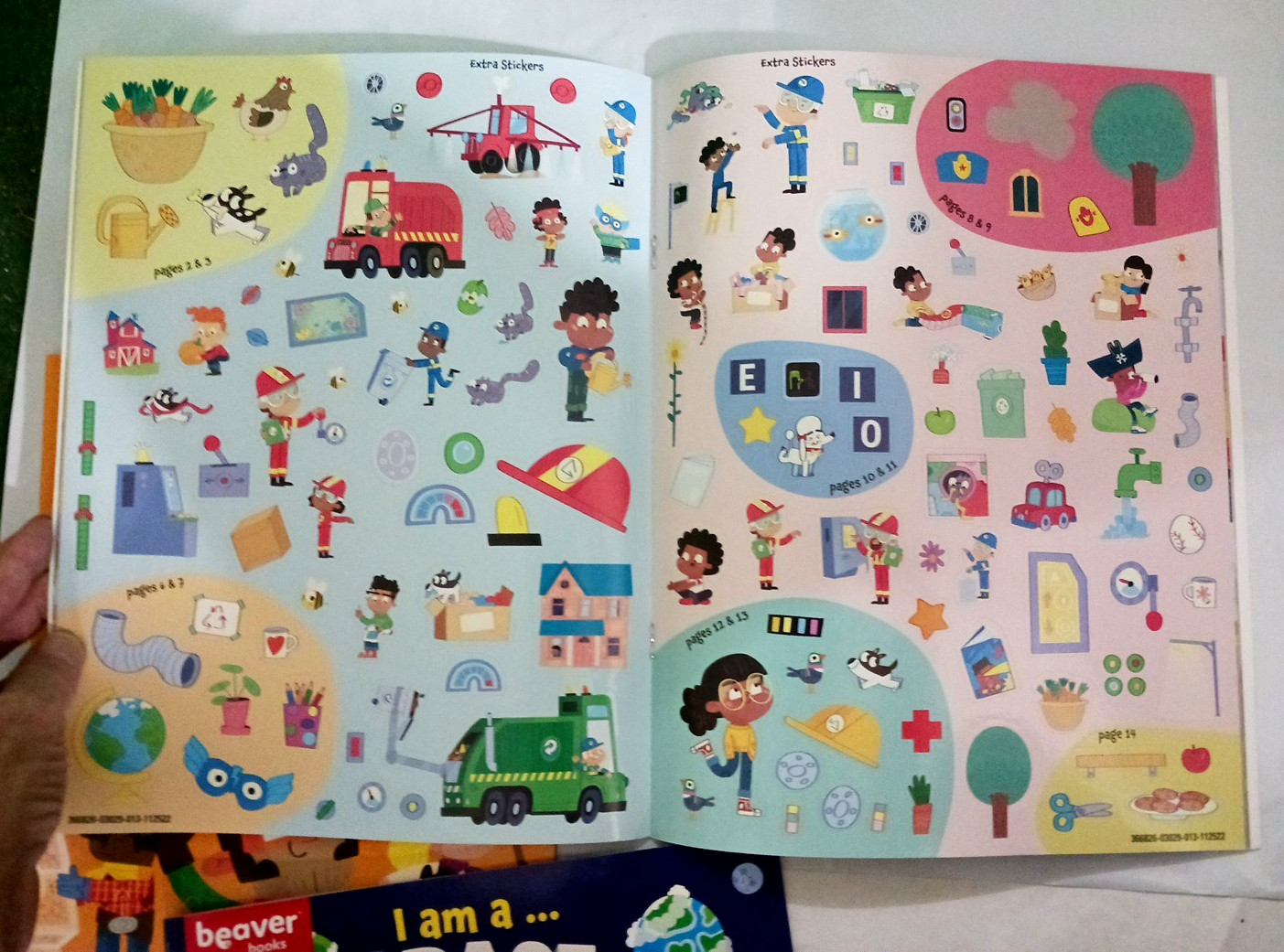 Sticker Activity Books For Kids. Set of 3 space, rancher, everyday hero 8X 10.5″