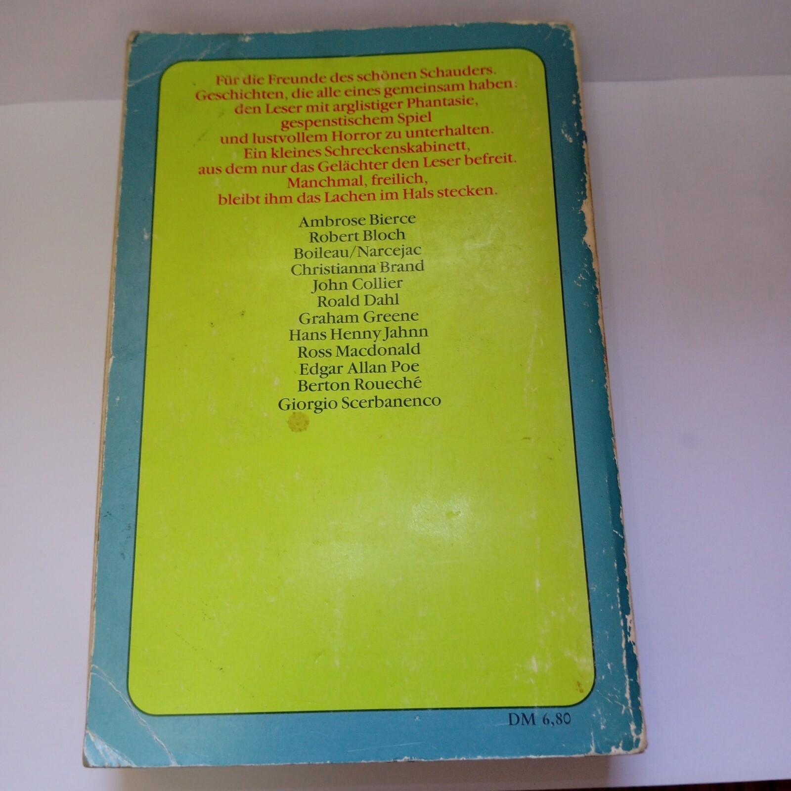 Vintage 1983 German Horror Anthology Stories Book Das Rowoholt Grusel Lesebuch